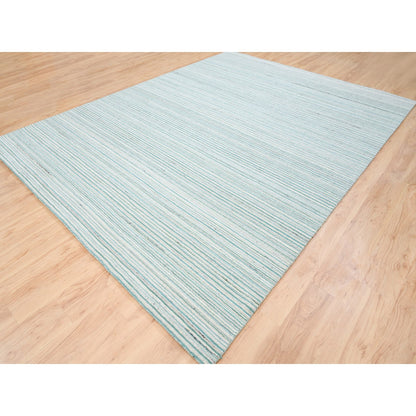Modern and Contemporary Wool Hand Loomed Rug Green No Border 9.1X12.0 -O063042