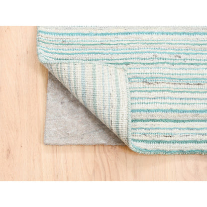 Modern and Contemporary Wool Hand Loomed Rug Green No Border 9.1X12.0 -O063042
