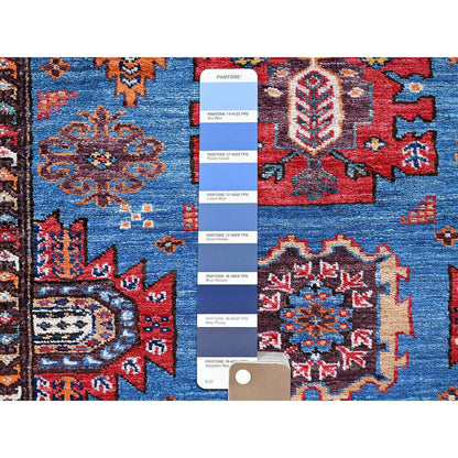 Kazak Wool Hand Knotted Rug Blue 2.11x4.8 -O0630