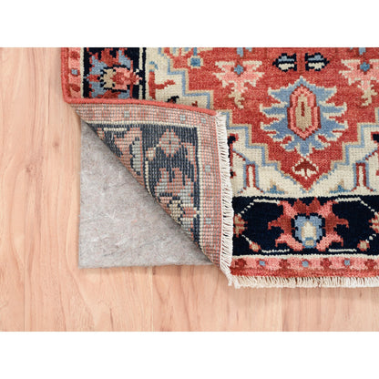 Heriz Wool Hand Knotted Rug Red Black 2.6X6.0 -O063149