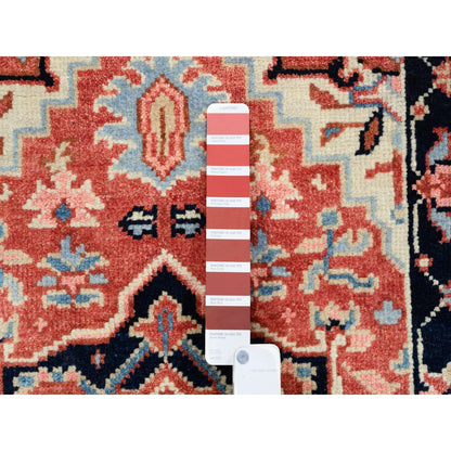 Heriz Wool Hand Knotted Rug Red Black 2.6X6.0 -O063149