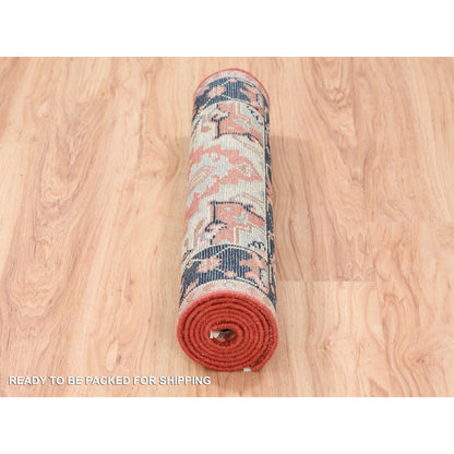 Heriz Wool Hand Knotted Rug Red Black 2.6X6.0 -O063149