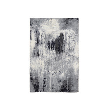 Modern and Contemporary Wool & Silk Hand Knotted Rug Ivory No Border 3.1X5.0 -O063189