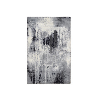 Modern and Contemporary Wool & Silk Hand Knotted Rug Ivory No Border 3.0X4.10 -O063193