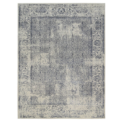 Modern and Contemporary Wool & Art Silk Hand Loomed Rug Grey No Border 9.1X12.0 -O063256