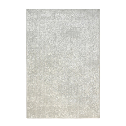 Modern and Contemporary Wool & Art Silk Hand Loomed Rug Beige No Border 6.0X9.2 -O063264