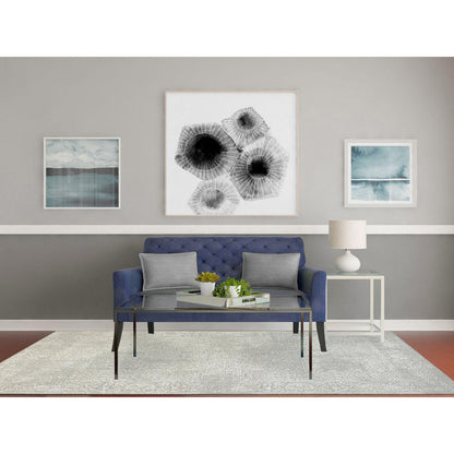 Modern and Contemporary Wool & Art Silk Hand Loomed Rug Beige No Border 6.0X9.2 -O063264