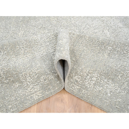 Modern and Contemporary Wool & Art Silk Hand Loomed Rug Beige No Border 6.0X9.2 -O063264