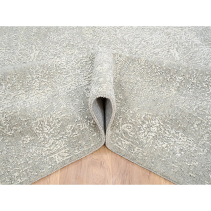 Modern and Contemporary Wool & Art Silk Hand Loomed Rug Beige No Border 6.0X9.2 -O063269