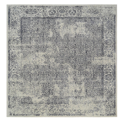 Modern and Contemporary Wool & Art Silk Hand Loomed Rug Grey No Border 10.0X10.1 -O063276