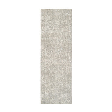 Modern and Contemporary Wool & Art Silk Hand Loomed Rug Beige No Border 2.6X8.0 -O063280