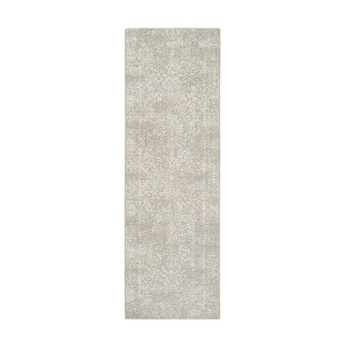 Modern and Contemporary Wool & Art Silk Hand Loomed Rug Beige No Border 2.5X7.10 -O063282