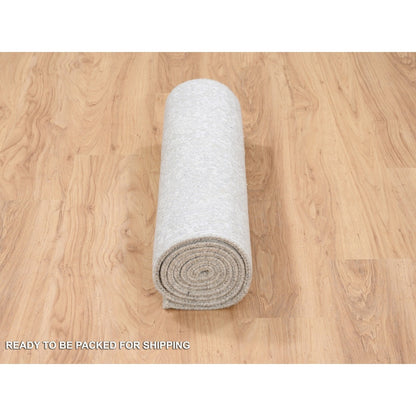 Modern and Contemporary Wool & Art Silk Hand Loomed Rug Beige No Border 2.5X7.10 -O063282