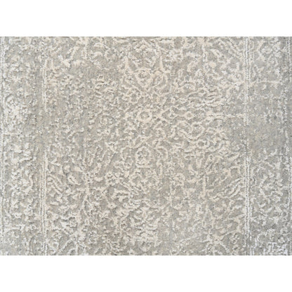 Modern and Contemporary Wool & Art Silk Hand Loomed Rug Beige No Border 2.5X6.0 -O063283