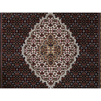 Fine Oriental Wool Hand Knotted Rug Black Black 4.2X20.0 -O063291