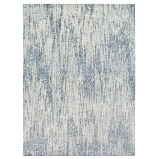 Modern and Contemporary Wool & Art Silk Hand Loomed Rug Grey No Border 12.0X18.0 -O063302