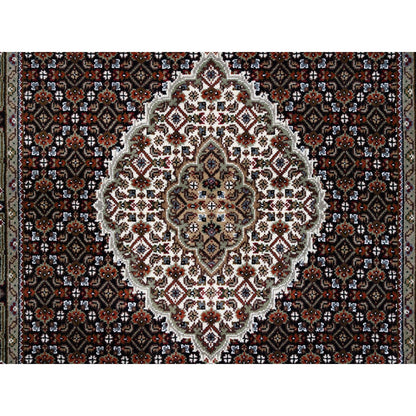 Fine Oriental Wool Hand Knotted Rug Black Black 3.10X10.4 -O063320