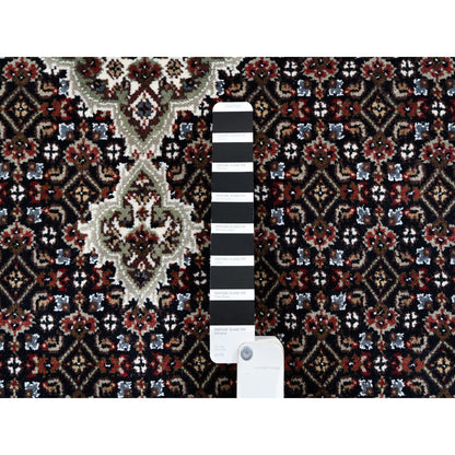 Fine Oriental Wool Hand Knotted Rug Black Black 3.9X12.0 -O063335