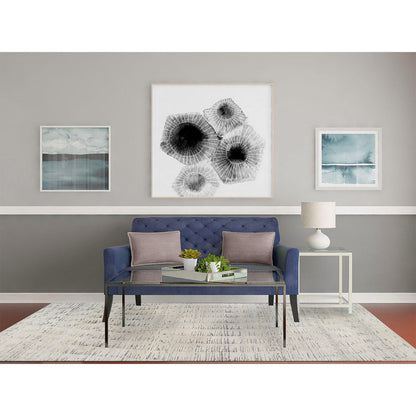 Modern and Contemporary Wool Hand Knotted Rug Ivory No Border 6.0X9.0 -O063375