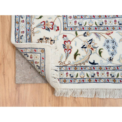 Fine Oriental Wool Hand Knotted Rug Ivory Ivory 8.0X16.2 -O063395