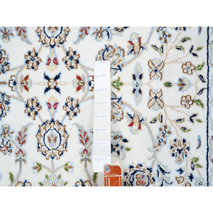 Fine Oriental Wool Hand Knotted Rug Ivory Ivory 4.1X12.0 -O063399