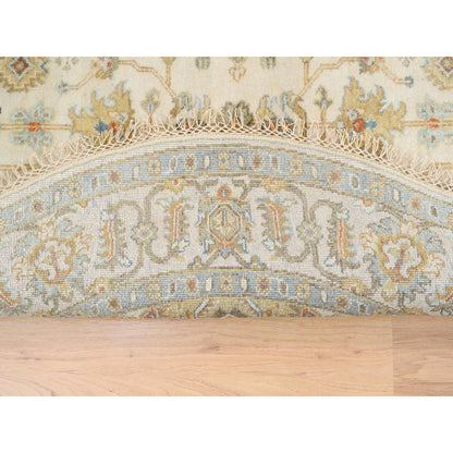 Heriz Wool Hand Knotted Rug Ivory Ivory 6.1X6.0 -O063419