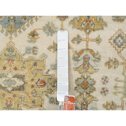 Heriz Wool Hand Knotted Rug Ivory Ivory 6.1X6.0 -O063419