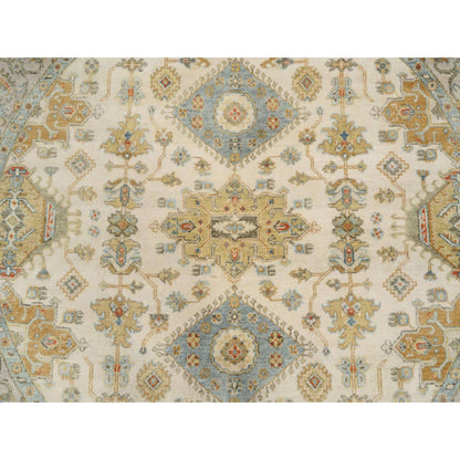 Heriz Wool Hand Knotted Rug Ivory Ivory 6.1X6.0 -O063419