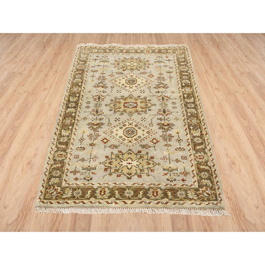 Heriz Wool Hand Knotted Rug Grey Brown 3.2X5.0 -O063444