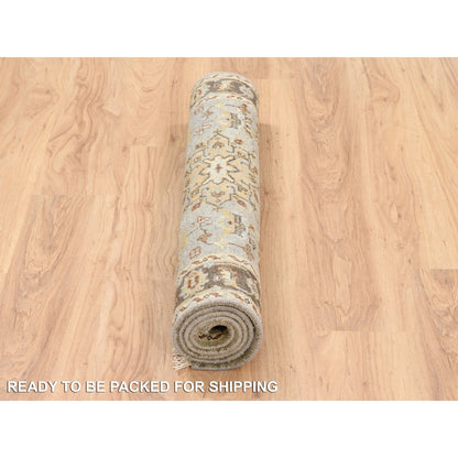 Heriz Wool Hand Knotted Rug Grey Brown 3.2X5.0 -O063444