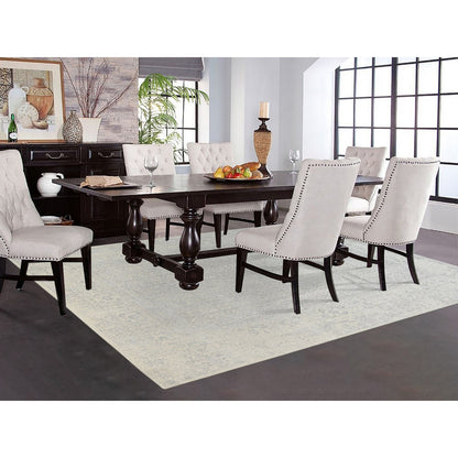 Modern and Contemporary Wool & Silk Hand Loomed Rug Beige No Border 8.0X10.1 -O063479