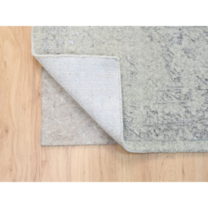 Modern and Contemporary Wool & Silk Hand Loomed Rug Beige No Border 8.0X10.1 -O063479