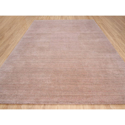 Modern and Contemporary Wool Hand Loomed Rug Pink No Border 9.3X12.0 -O063484
