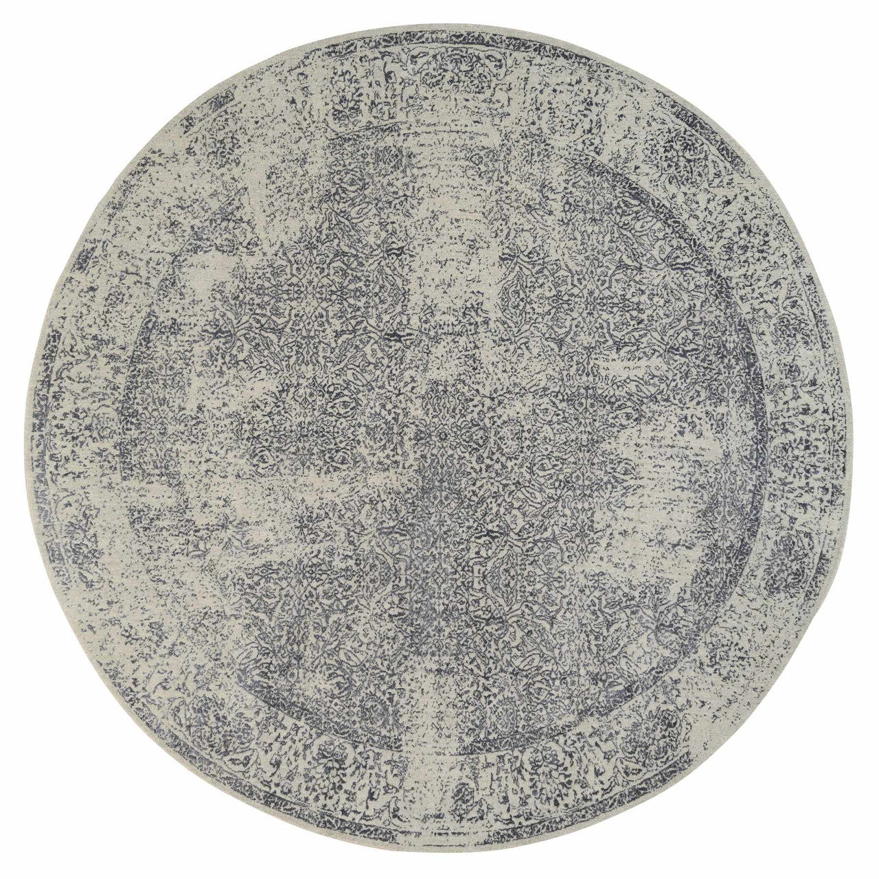 Gray 10'0" x 10'0" Modern and Contemporary Handloom Wool/Silk Rug - Sku: O063504