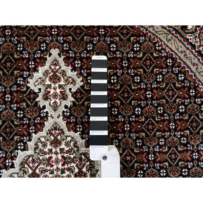 Fine Oriental Wool Hand Knotted Rug Black Black 5.0X5.0 -O063543