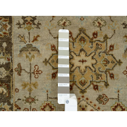 Heriz Wool Hand Knotted Rug Grey Brown 2.7X12.1 -O063634