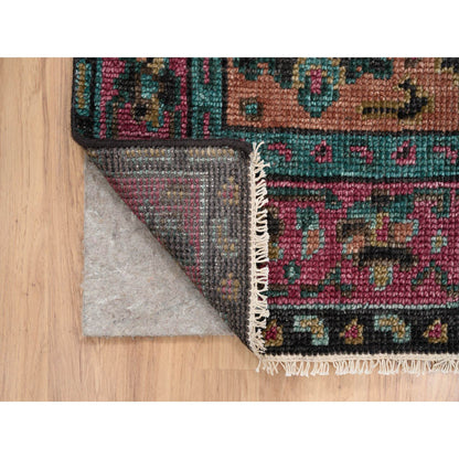 Oushak And Peshawar Wool Hand Knotted Rug Brown Purple 4.9X8.4 -O063781