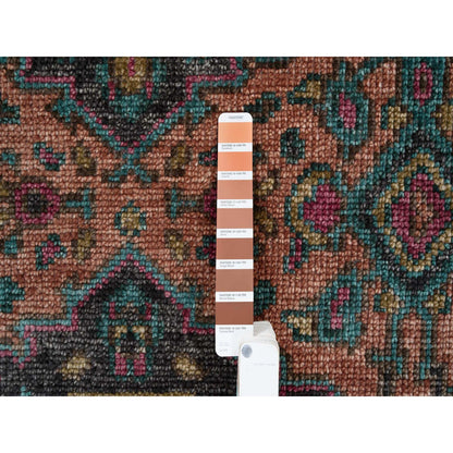 Oushak And Peshawar Wool Hand Knotted Rug Brown Purple 4.9X8.4 -O063781