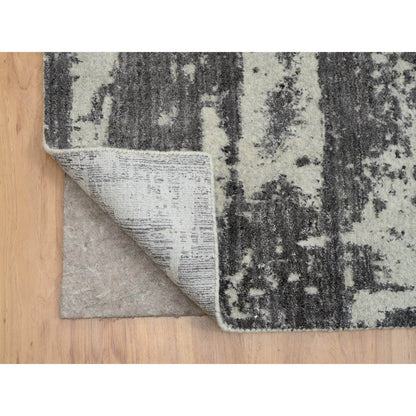 Modern and Contemporary Wool Hand Loomed Rug Black No Border 12.0X15.0 -O063803