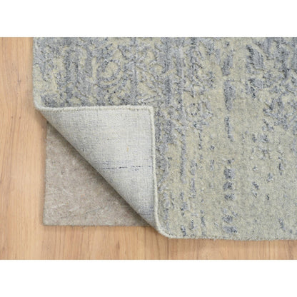 Modern and Contemporary Wool & Silk Hand Loomed Rug Grey No Border 12.0X15.2 -O063804