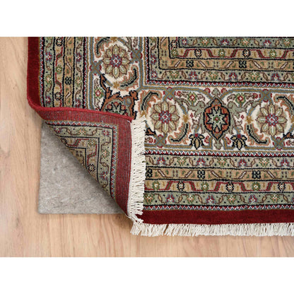 Fine Oriental Wool Hand Knotted Rug Red Ivory 9.0X12.5 -O063815