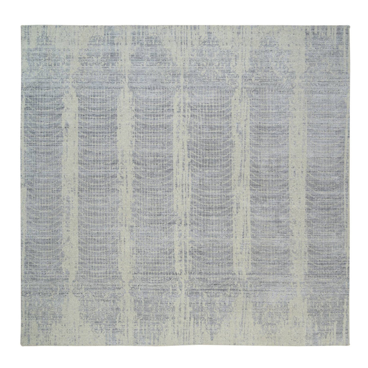 Modern and Contemporary Wool & Silk Hand Loomed Rug Grey No Border 10.2X10.0 -O063824