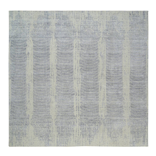 Modern and Contemporary Wool & Silk Hand Loomed Rug Grey No Border 10.2X10.0 -O063824