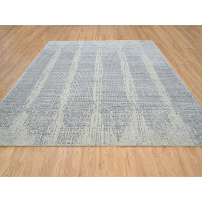 Modern and Contemporary Wool & Silk Hand Loomed Rug Grey No Border 10.2X10.0 -O063824