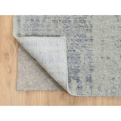 Modern and Contemporary Wool & Silk Hand Loomed Rug Grey No Border 10.2X10.0 -O063824