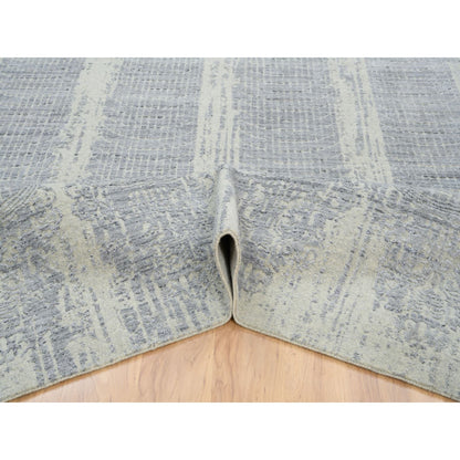 Modern and Contemporary Wool & Silk Hand Loomed Rug Grey No Border 10.2X10.0 -O063824