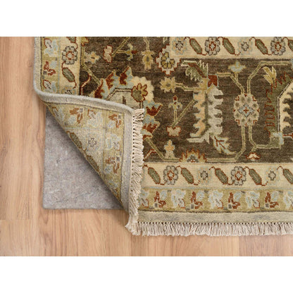 Heriz Wool Hand Knotted Rug Grey Brown 10.2X10.0 -O063876