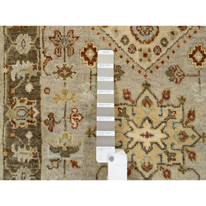 Heriz Wool Hand Knotted Rug Grey Brown 2.6X18.0 -O063878