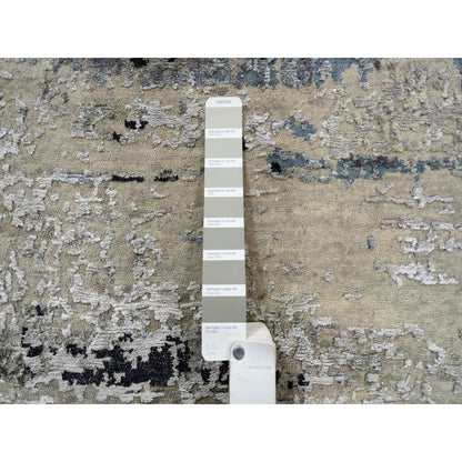 Modern and Contemporary Wool & Silk Hand Knotted Rug Grey No Border 2.0X3.0 -O063886