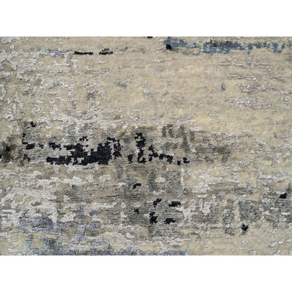 Modern and Contemporary Wool & Silk Hand Knotted Rug Grey 2.0x3.0 -O063886